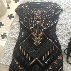 Velvet sequin mini dress